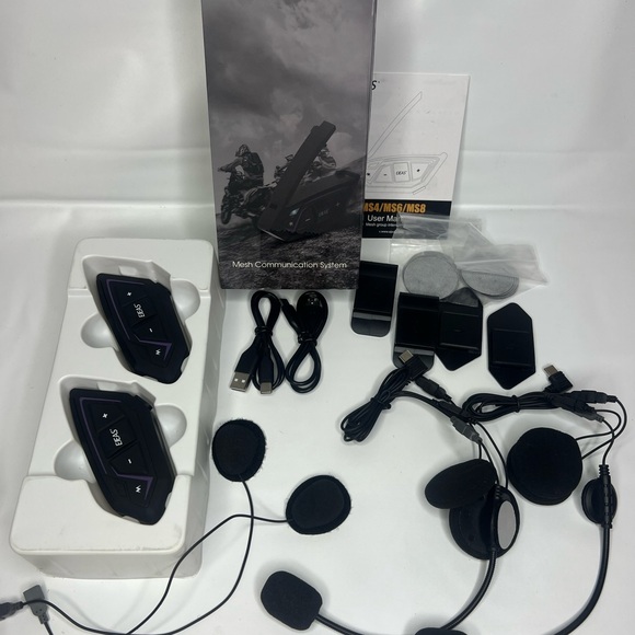 2PC EJEAS MS8 Bluetooth Motorcycle Helmet Communication System